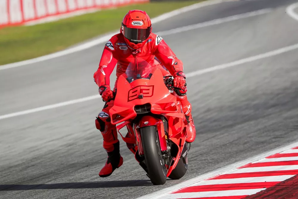 Marquez menyelesaikan putaran pertama di pabrik Ducati dalam tes MotoGP Barcelona